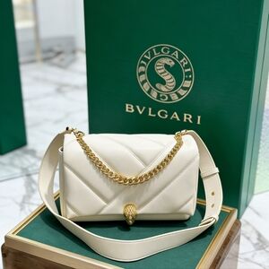 <AUTHENTIC>Bvlgari Serpenti Cabochon Quilted Shoulder Bag